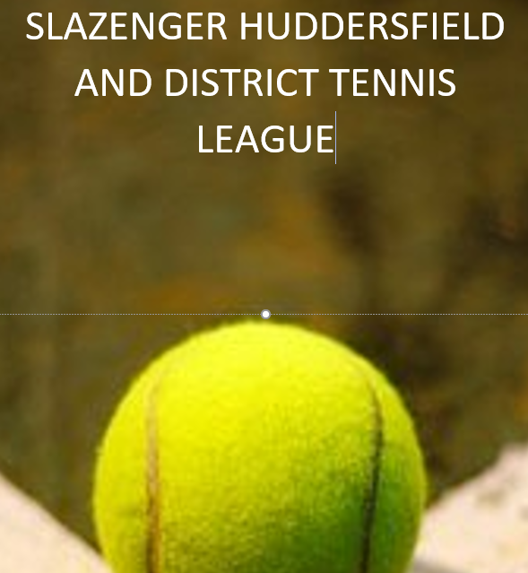 2023 Season Huddersfield And District Tennis League